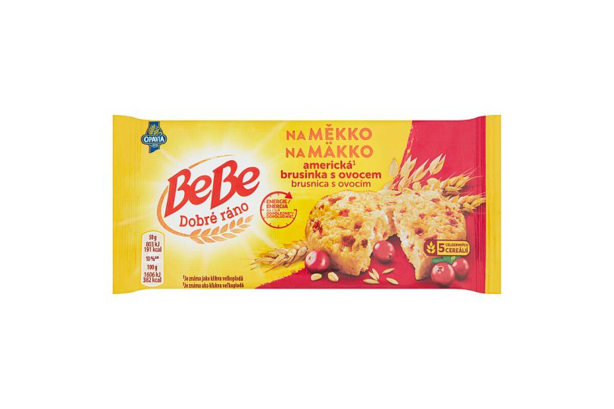 BeBe Dobré ráno na mäkko brusnice s ovocím 50 g spotrebujte do 23.08.2025