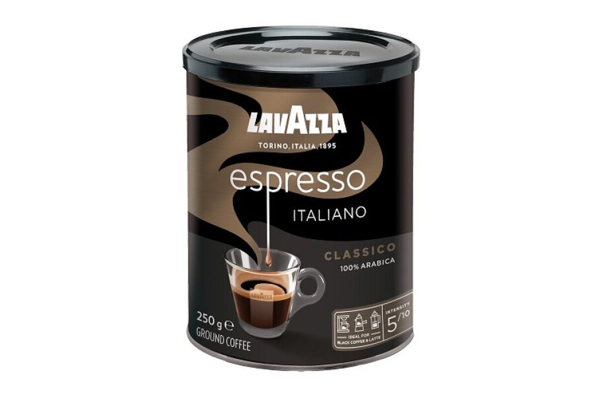 LAVAZZA - Espresso Classico 100% Arabica mletá káva 250 g Dóza